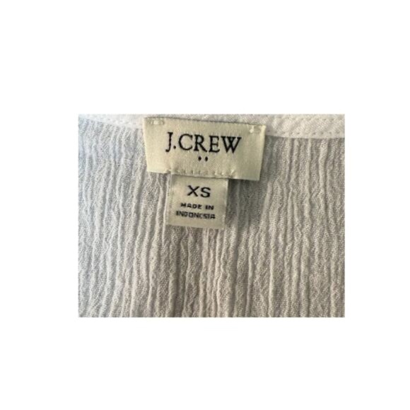J.Crew BOHO Embroidered Loose Top Breathable Lightweight White Tassel W XS NWT - Picture 5 of 9